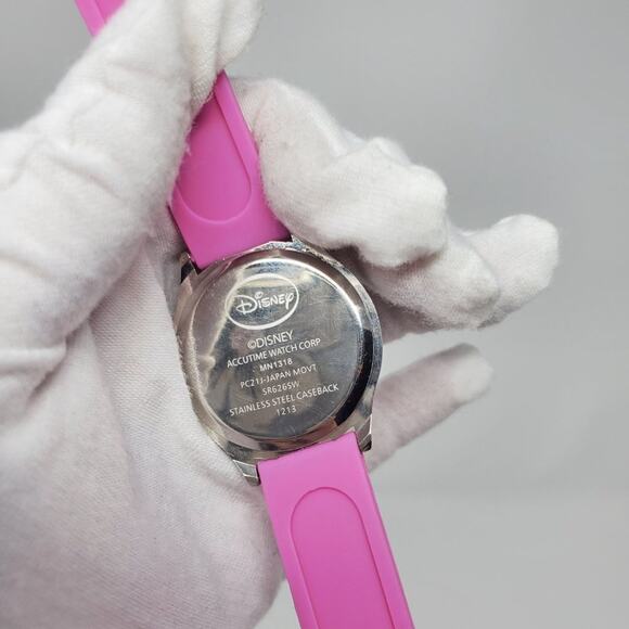 Disney Minnie Mouse Pink Rubber Band Watch - Picture 8 of 10